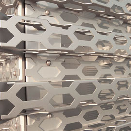 六边形孔穿孔铝板打造的奥迪4S店外立面