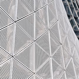 穿孔铝板造型网孔板—启迪数字科技园展示中心