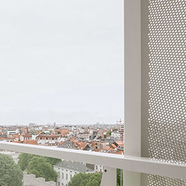 穿孔铝板移动式屏风—布鲁塞尔大都会大楼